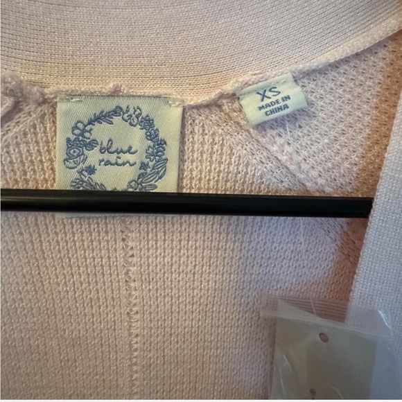 Blue Rain Pink Knit Cardigan Sweater XS nwt - Picture 2 of 5